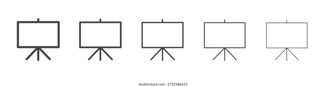 Diseño del icono del tablero de presentación, logotipo, App, interfaz de usuario. Ilustración vectorial, EPS