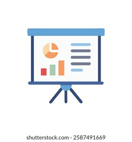 Presentation Board Icon for Educational Use