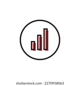 Presentation board icon in flat style. Board vector illustration on white isolated background.