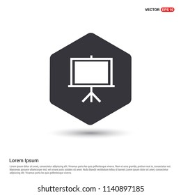 Presentation board icon Hexa White Background icon template 