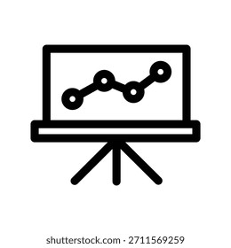 Presentation board icon illustration vector design template