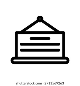 Presentation board icon illustration vector design template