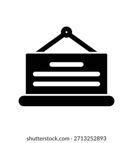 Plantilla de diseño de Vector de ilustración de icono de tablero de presentación