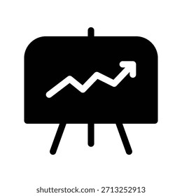 Presentation board icon illustration vector design template