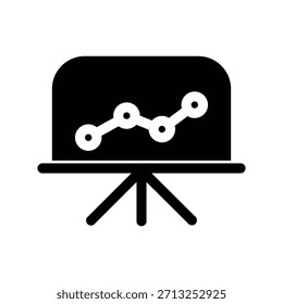 Plantilla de diseño de Vector de ilustración de icono de tablero de presentación