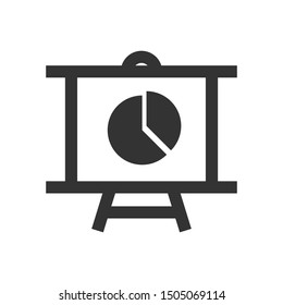 Presentation board icon isolated on white background. Presentation symbol modern, simple, vector, icon for website design, mobile app, ui. Vector Illustration