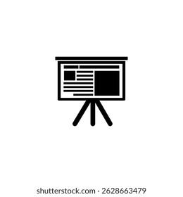 Presentation board icon isolated on white background