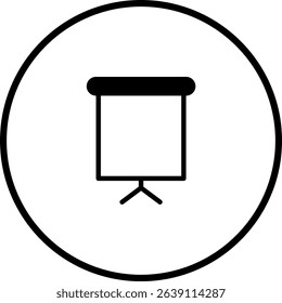 Presentation Board Icon: A Minimalist Design for Education and Business Purposes