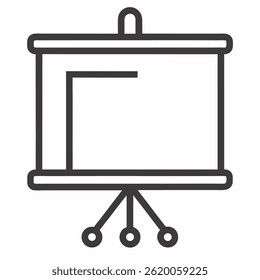 Ícone do Quadro de Apresentação sobre fundo branco