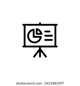Juego de iconos de tablero de presentación. Icono de pizarra electrónica