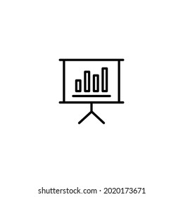 Presentation board icon, Presentation sign vector for web site Computer and mobile app