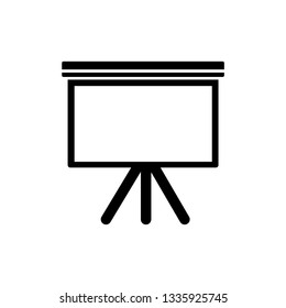 Presentation board icon simple flat style illustration isolated on white.