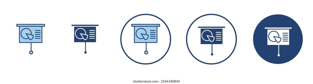 Presentation board icon Thin line art isolated