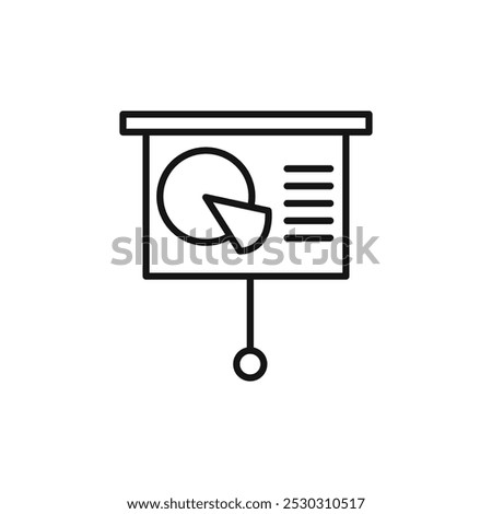 Presentation board icon Thin line art isolated