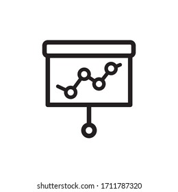Presentation Board Icon In Trendy  Design Vector Eps 10
