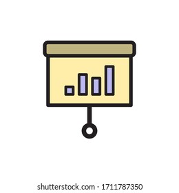 Presentation Board Icon In Trendy  Design Vector Eps 10