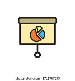 Presentation Board Icon In Trendy  Design Vector Eps 10