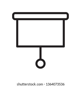 Presentation board icon in trendy outline style design. Vector graphic illustration. Board icon for website design, logo, and ui. Editable vector stroke.Pixel perfect. EPS 10.