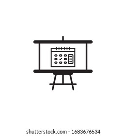 Presentation Board icon Vector Design Template