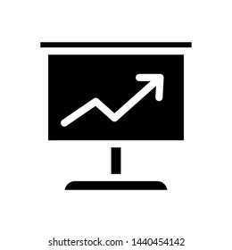 Presentation board icon vector illusration, outline template solid isolated logo flat simple design emblem whiteboard , business company