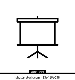 Presentation Board Icon Vector Illustration Logo Template