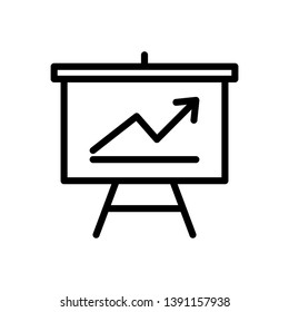 Presentation Board Icon Vector Illustration Logo Template
