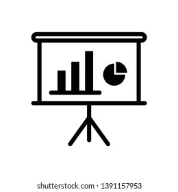 Presentation Board Icon Vector Illustration Logo Template