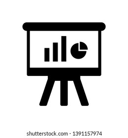 Presentation Board Icon Vector Illustration Logo Template