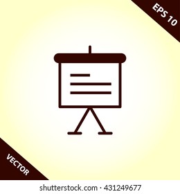presentation board icon. presentation board vector illustration