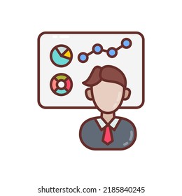 Presentation Board icon in vector. Logotype