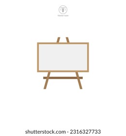 Presentation Board icon. A visually engaging vector illustration of a presentation board, representing visual aids, information sharing, and public speaking.