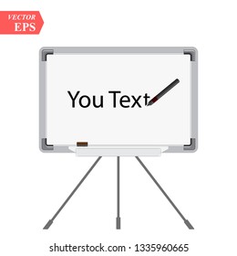 presentation board icon. Your text board isolated on white vector illustration eps10