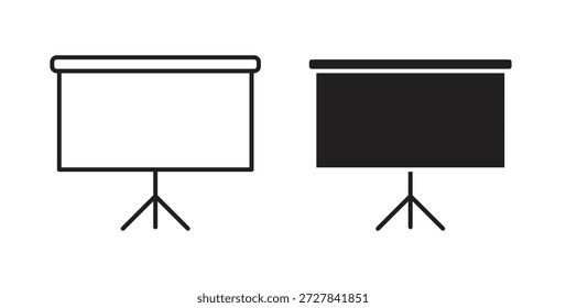 Ícones do quadro de apresentação. Coleção de vetores de ícones de tópicos. ilustrações simples
