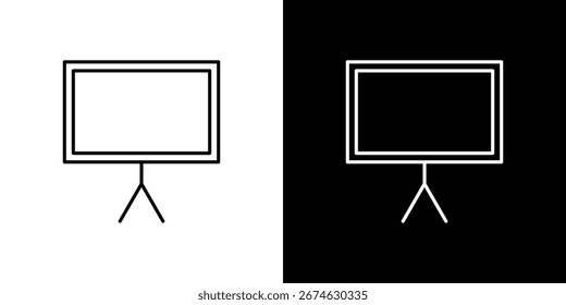 Ícones do quadro de apresentação. ilustrações de símbolos vetoriais.