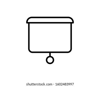 Presentation board line icon. High quality outline symbol for web design or mobile app. Thin line sign for design logo. Black outline pictogram on white background