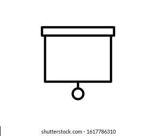 Presentation board line icon. High quality outline symbol for web design or mobile app. Thin line sign for design logo. Black outline pictogram on white background