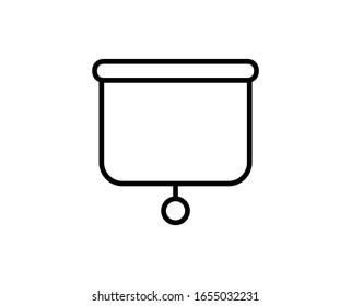 Presentation board line icon. High quality outline symbol for web design or mobile app. Thin line sign for design logo. Black outline pictogram on white background