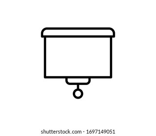 Presentation board line icon. High quality outline symbol for web design or mobile app. Thin line sign for design logo. Black outline pictogram on white background