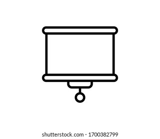 Presentation board line icon. High quality outline symbol for web design or mobile app. Thin line sign for design logo. Black outline pictogram on white background