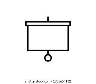 Presentation board line icon. High quality outline symbol for web design or mobile app. Thin line sign for design logo. Black outline pictogram on white background