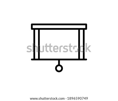 Presentation board line icon. High quality outline symbol for web design or mobile app. Thin line sign for design logo. Black outline pictogram on white background