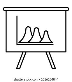
Presentation board, Line icon statistics
