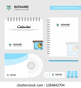 Presentation board  Logo, Calendar Template, CD Cover, Diary and USB Brand Stationary Package Design Vector Template