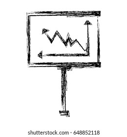 presentation board with market data and statistics marketing campaign business strategies.