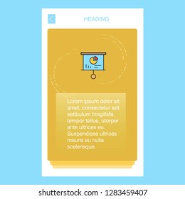 Presentation board  mobile vertical banner design design. Vector