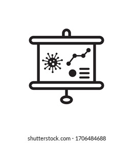 Presentation Board office Icon Vector Illustration