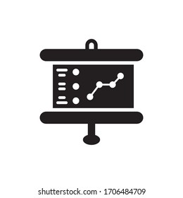 Presentation Board office Icon Vector Illustration