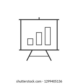 Presentation board outline icon