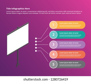 presentation board for presenting infographic template banner website or brochure print for information statistic - vector illustration