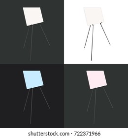 Presentation board set different colors isolated vector